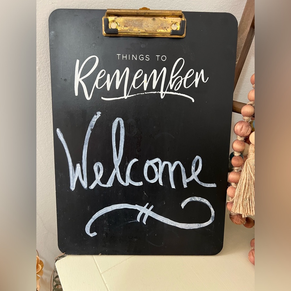 Chalkboard ClipBoard Sign